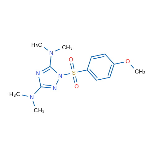 1-(4-Methoxybenzenesulfonyl)-N3,N3,N5,N5-tetramethyl-1H-1,2,4-triazole-3,5-diamine 1g