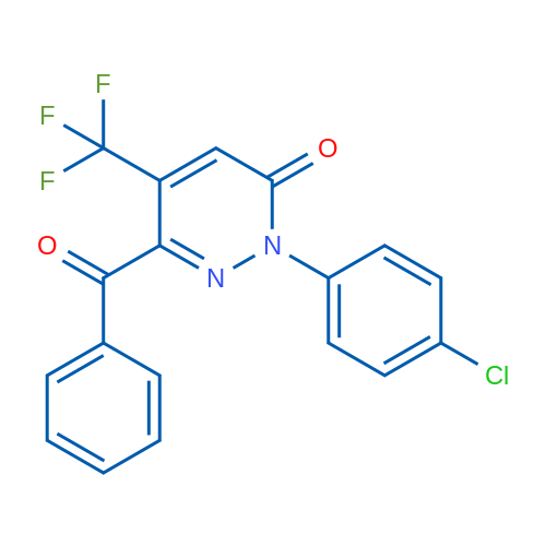 6-Benzoyl-2-(4-chlorophenyl)-5-(trifluoromethyl)-2,3-dihydropyridazin-3-one 1g