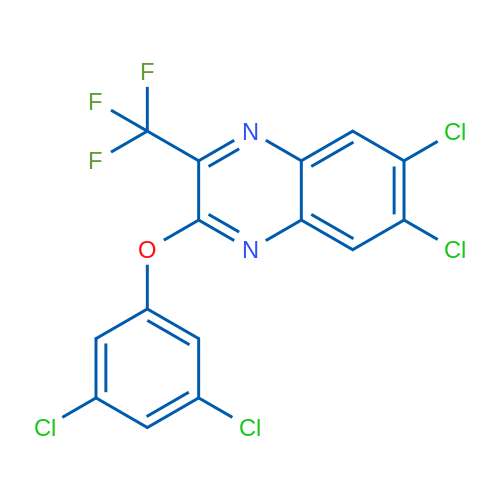 6,7-Dichloro-2-(3,5-dichlorophenoxy)-3-(trifluoromethyl)quinoxaline 1g
