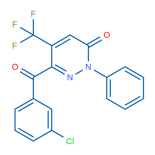 6-(3-Chlorobenzoyl)-2-phenyl-5-(trifluoromethyl)-2,3-dihydropyridazin-3-one 1g