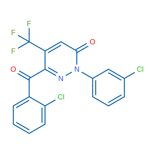 6-(2-Chlorobenzoyl)-2-(3-chlorophenyl)-5-(trifluoromethyl)-2,3-dihydropyridazin-3-one 1g