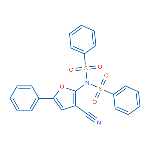 N-(Benzenesulfonyl)-N-(3-cyano-5-phenylfuran-2-yl)benzenesulfonamide 1g