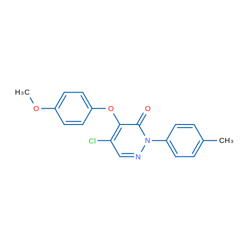 5-Chloro-4-(4-methoxyphenoxy)-2-(4-methylphenyl)-2,3-dihydropyridazin-3-one 1g
