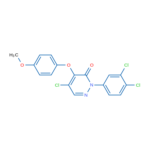 5-Chloro-2-(3,4-dichlorophenyl)-4-(4-methoxyphenoxy)-2,3-dihydropyridazin-3-one 1g