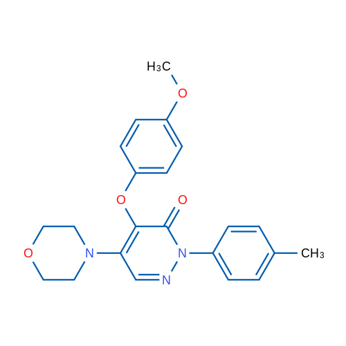 4-(4-Methoxyphenoxy)-2-(4-methylphenyl)-5-(morpholin-4-yl)-2,3-dihydropyridazin-3-one 1g