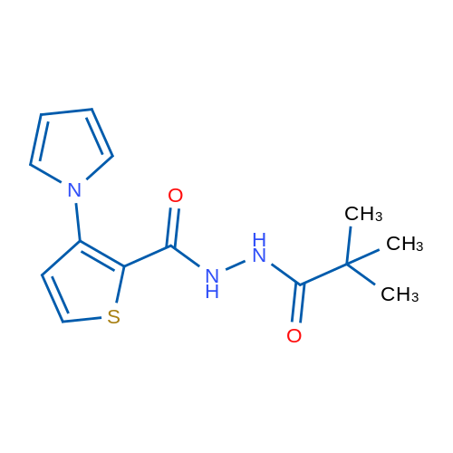 N'-(2,2-Dimethylpropanoyl)-3-(1H-pyrrol-1-yl)thiophene-2-carbohydrazide 1g