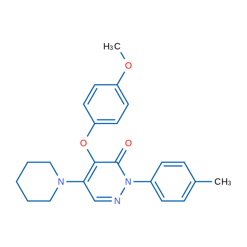 4-(4-Methoxyphenoxy)-2-(4-methylphenyl)-5-(piperidin-1-yl)-2,3-dihydropyridazin-3-one 1g