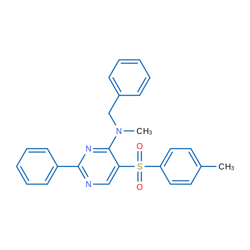 N-Benzyl-N-methyl-5-(4-methylbenzenesulfonyl)-2-phenylpyrimidin-4-amine 1g