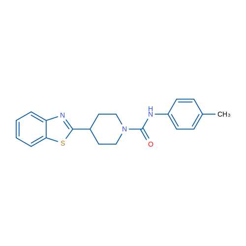 4-(1,3-Benzothiazol-2-yl)-N-(4-methylphenyl)piperidine-1-carboxamide 1g