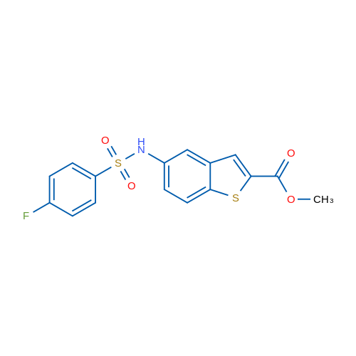 Methyl 5-(4-fluorobenzenesulfonamido)-1-benzothiophene-2-carboxylate 1g