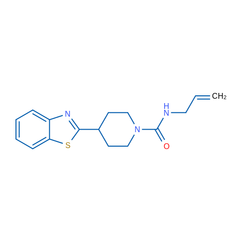4-(1,3-Benzothiazol-2-yl)-N-(prop-2-en-1-yl)piperidine-1-carboxamide 1g