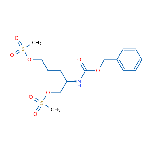 (R)-2-(((Benzyloxy)carbonyl)amino)pentane-1,5-diyl dimethanesulfonate 1g