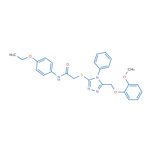 N-(4-Ethoxyphenyl)-2-((5-((2-methoxyphenoxy)methyl)-4-phenyl-4H-1,2,4-triazol-3-yl)thio)acetamide 1g