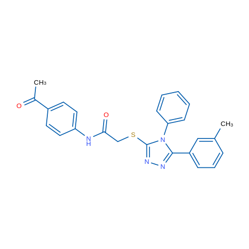 N-(4-Acetylphenyl)-2-((4-phenyl-5-(m-tolyl)-4H-1,2,4-triazol-3-yl)thio)acetamide 1g