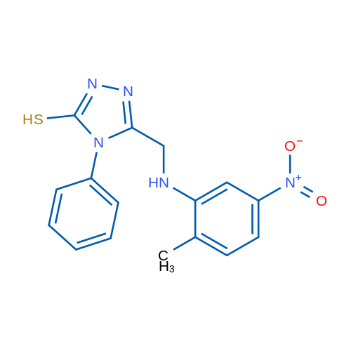 5-(((2-Methyl-5-nitrophenyl)amino)methyl)-4-phenyl-4H-1,2,4-triazole-3-thiol 1g