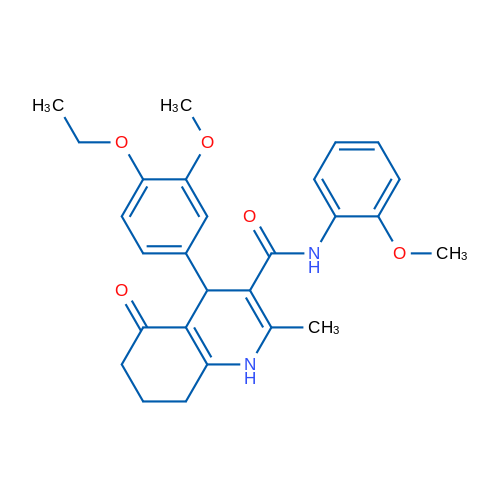 4-(4-Ethoxy-3-methoxyphenyl)-N-(2-methoxyphenyl)-2-methyl-5-oxo-1,4,5,6,7,8-hexahydroquinoline-3-carboxamide 1g