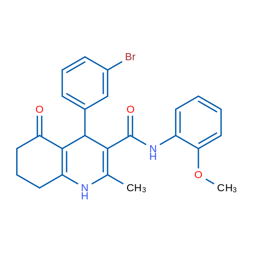 4-(3-Bromophenyl)-N-(2-methoxyphenyl)-2-methyl-5-oxo-1,4,5,6,7,8-hexahydroquinoline-3-carboxamide 1g