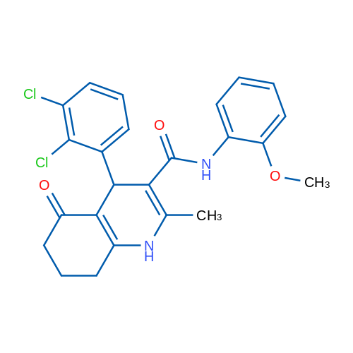 4-(2,3-Dichlorophenyl)-N-(2-methoxyphenyl)-2-methyl-5-oxo-1,4,5,6,7,8-hexahydroquinoline-3-carboxamide 1g