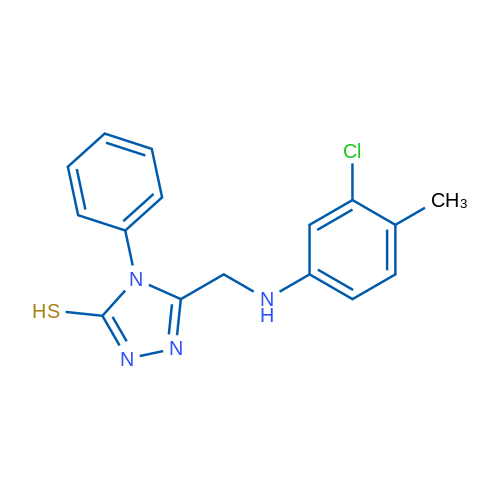 5-(((3-Chloro-4-methylphenyl)amino)methyl)-4-phenyl-4H-1,2,4-triazole-3-thiol 1g