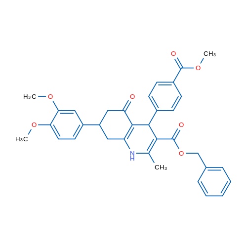 Benzyl 7-(3,4-dimethoxyphenyl)-4-(4-(methoxycarbonyl)phenyl)-2-methyl-5-oxo-1,4,5,6,7,8-hexahydroquinoline-3-carboxylate 1g