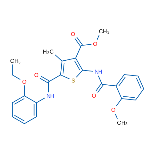 Methyl 5-((2-ethoxyphenyl)carbamoyl)-2-(2-methoxybenzamido)-4-methylthiophene-3-carboxylate 1g