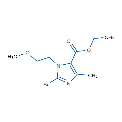 Ethyl 2-bromo-1-(2-methoxyethyl)-4-methyl-1H-imidazole-5-carboxylate 1g