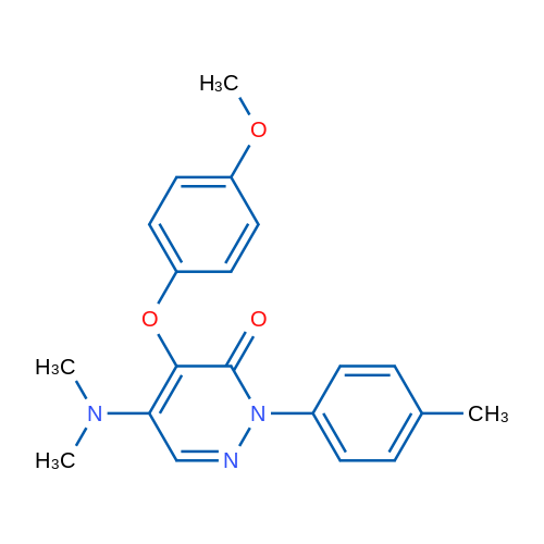 5-(Dimethylamino)-4-(4-methoxyphenoxy)-2-(4-methylphenyl)-2,3-dihydropyridazin-3-one 1g