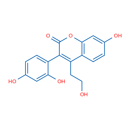 3-(2,4-Dihydroxyphenyl)-7-hydroxy-4-(2-hydroxyethyl)-2H-chromen-2-one 1g