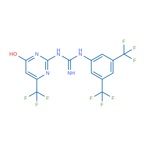 1-(3,5-Bis(trifluoromethyl)phenyl)-3-(4-hydroxy-6-(trifluoromethyl)pyrimidin-2-yl)guanidine 1g