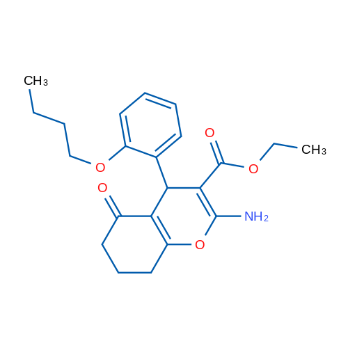 Ethyl 2-amino-4-(2-butoxyphenyl)-5-oxo-5,6,7,8-tetrahydro-4H-chromene-3-carboxylate 1g