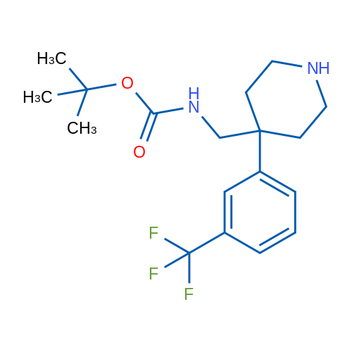 tert-Butyl ((4-(3-(trifluoromethyl)phenyl)piperidin-4-yl)methyl)carbamate 1g