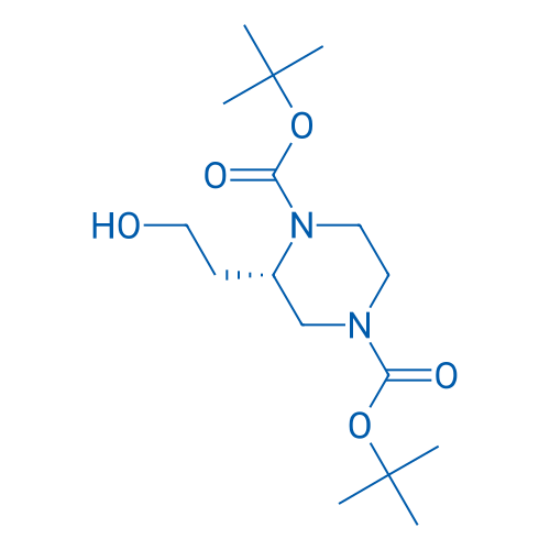 (S)-di-tert-Butyl 2-(2-hydroxyethyl)piperazine-1,4-dicarboxylate 250mg
