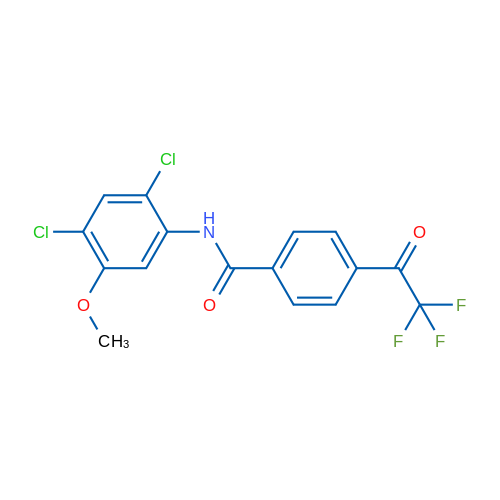 N-(2,4-Dichloro-5-methoxyphenyl)-4-(2,2,2-trifluoroacetyl)benzamide 1g