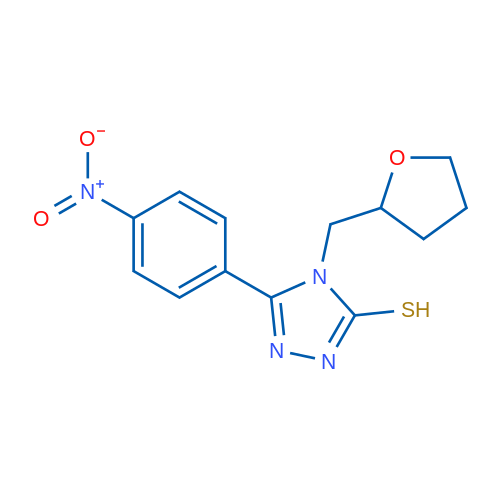 5-(4-Nitrophenyl)-4-((tetrahydrofuran-2-yl)methyl)-4H-1,2,4-triazole-3-thiol 1g