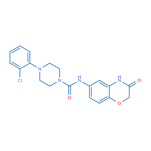 4-(2-Chlorophenyl)-N-(3-oxo-3,4-dihydro-2H-1,4-benzoxazin-6-yl)piperazine-1-carboxamide 1g