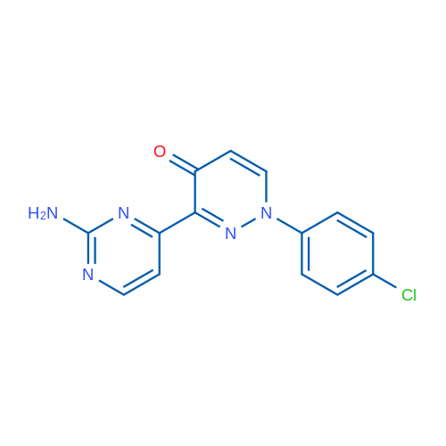 3-(2-Aminopyrimidin-4-yl)-1-(4-chlorophenyl)-1,4-dihydropyridazin-4-one 1g