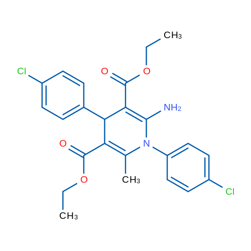 3,5-Diethyl 2-amino-1,4-bis(4-chlorophenyl)-6-methyl-1,4-dihydropyridine-3,5-dicarboxylate 1g