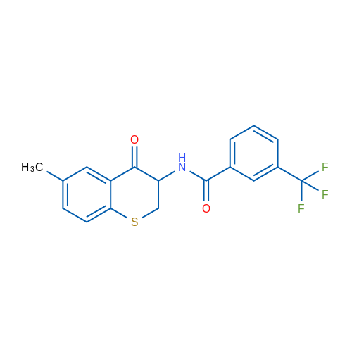 N-(6-Methyl-4-oxo-3,4-dihydro-2H-1-benzothiopyran-3-yl)-3-(trifluoromethyl)benzamide 1g