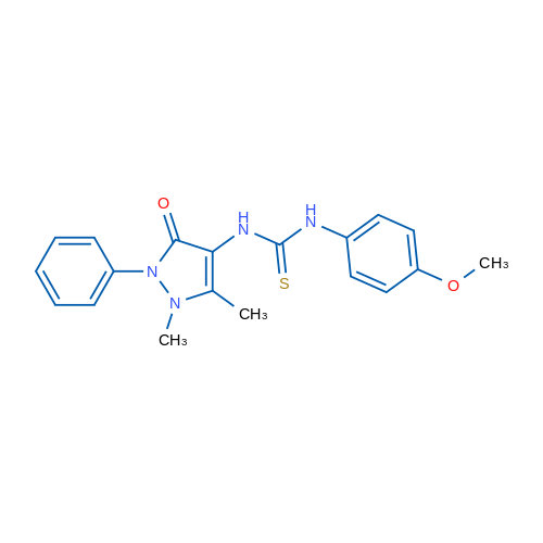 3-(1,5-Dimethyl-3-oxo-2-phenyl-2,3-dihydro-1H-pyrazol-4-yl)-1-(4-methoxyphenyl)thiourea 1g