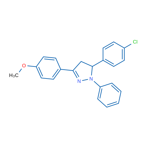 5-(4-Chlorophenyl)-3-(4-methoxyphenyl)-1-phenyl-4,5-dihydro-1H-pyrazole 1g