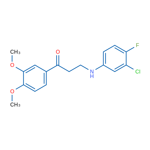 3-((3-Chloro-4-fluorophenyl)amino)-1-(3,4-dimethoxyphenyl)propan-1-one 1g