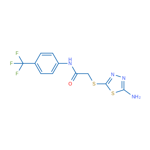 2-((5-Amino-1,3,4-thiadiazol-2-yl)thio)-N-(4-(trifluoromethyl)phenyl)acetamide 1g