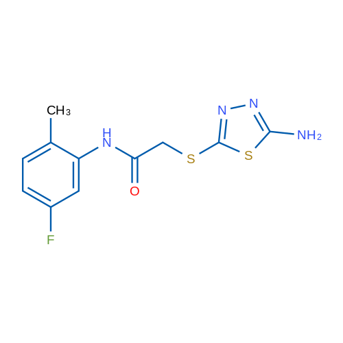 2-((5-Amino-1,3,4-thiadiazol-2-yl)thio)-N-(5-fluoro-2-methylphenyl)acetamide 1g