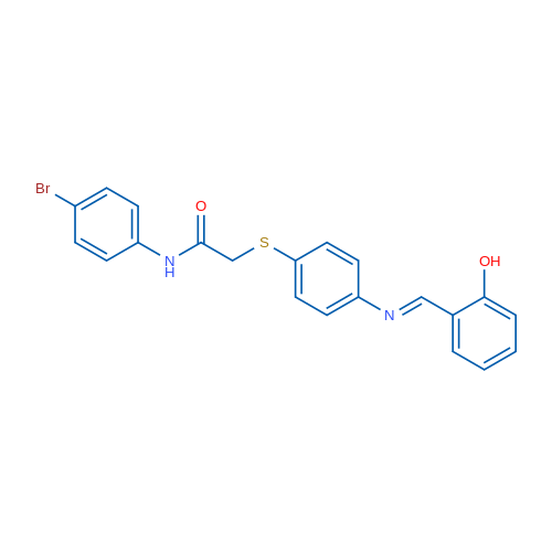 N-(4-Bromophenyl)-2-((4-((2-hydroxybenzylidene)amino)phenyl)thio)acetamide 1g