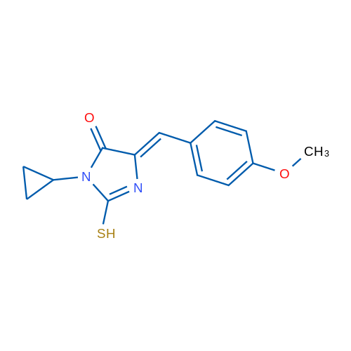 1-Cyclopropyl-2-mercapto-4-(4-methoxybenzylidene)-1H-imidazol-5(4H)-one 1g