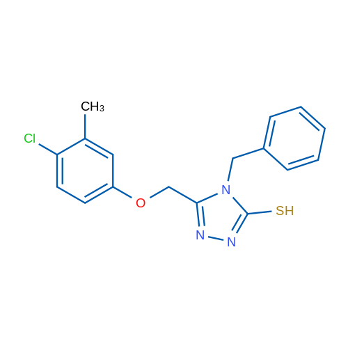 4-Benzyl-5-((4-chloro-3-methylphenoxy)methyl)-4H-1,2,4-triazole-3-thiol 1g