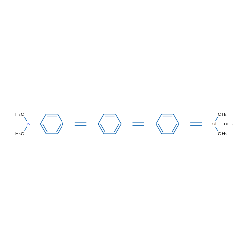 N,N-Dimethyl-4-((4-((4-((trimethylsilyl)ethynyl)phenyl)ethynyl)phenyl)ethynyl)aniline 1g