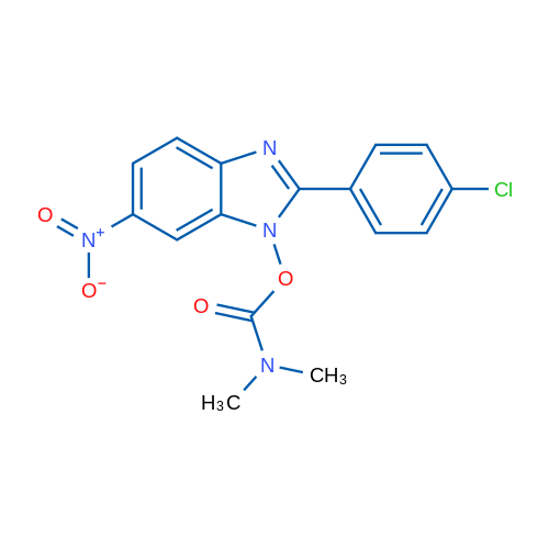 2-(4-Chlorophenyl)-6-nitro-1H-1,3-benzodiazol-1-yl N,N-dimethylcarbamate 1g