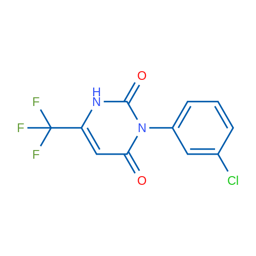3-(3-Chlorophenyl)-6-(trifluoromethyl)-1,2,3,4-tetrahydropyrimidine-2,4-dione 1g