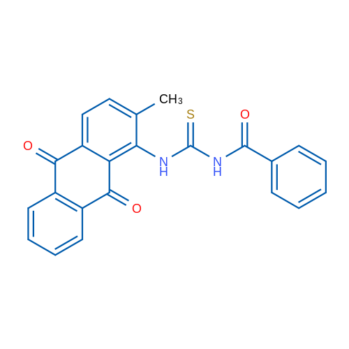 1-Benzoyl-3-(2-methyl-9,10-dioxo-9,10-dihydroanthracen-1-yl)thiourea 1g